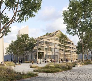 CoBe Architecture & Paysage construit 440 places de parking, des logements & des commerces à Bastide Niel